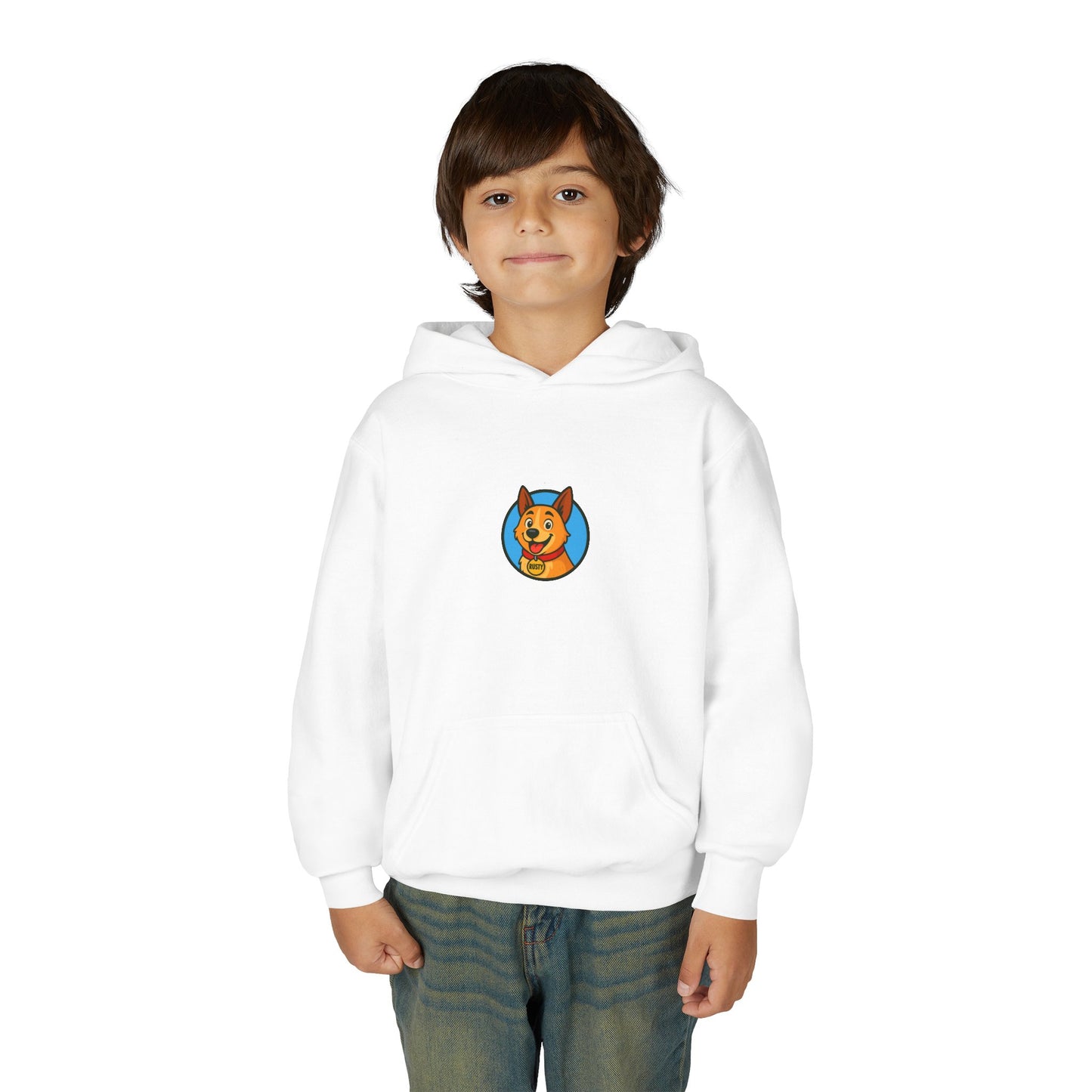 Youth Hooded Sweatshirt | Rusty the Rescue Dog